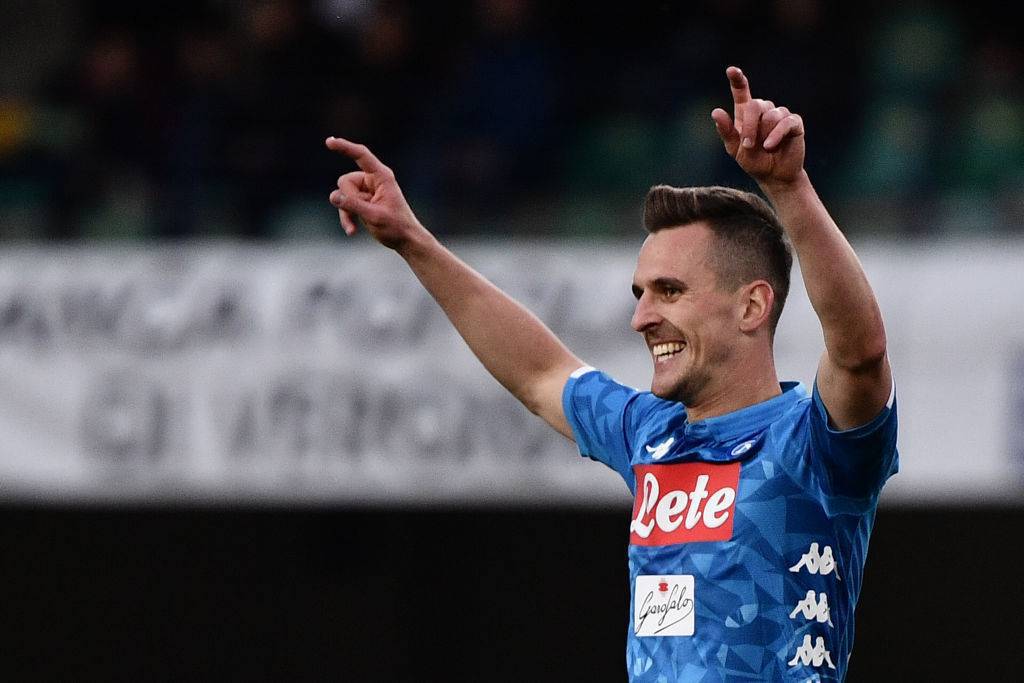 Milik in gol in Napoli-Liverpool