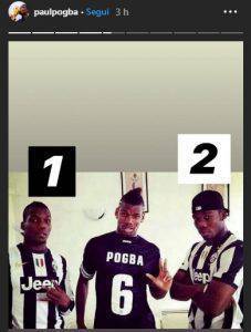 Pogba posa con la maglia della Juventus sui social