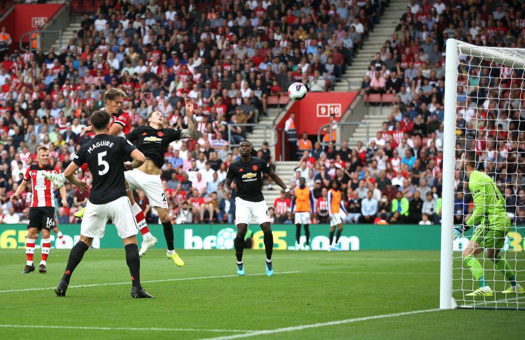 Manchester United Southampton, il gol di Vestergaard