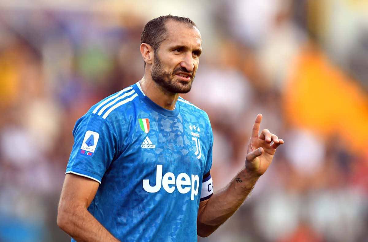 Juventus Chiellini sarà in panchina