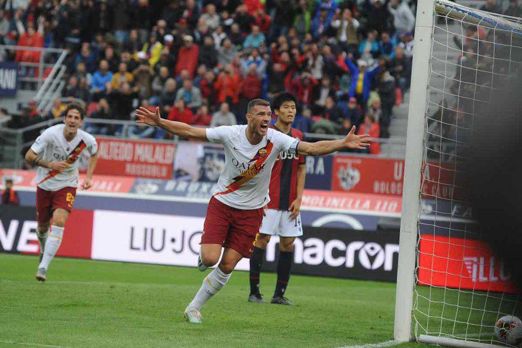 Bologna Roma 1-2 gol Dzeko