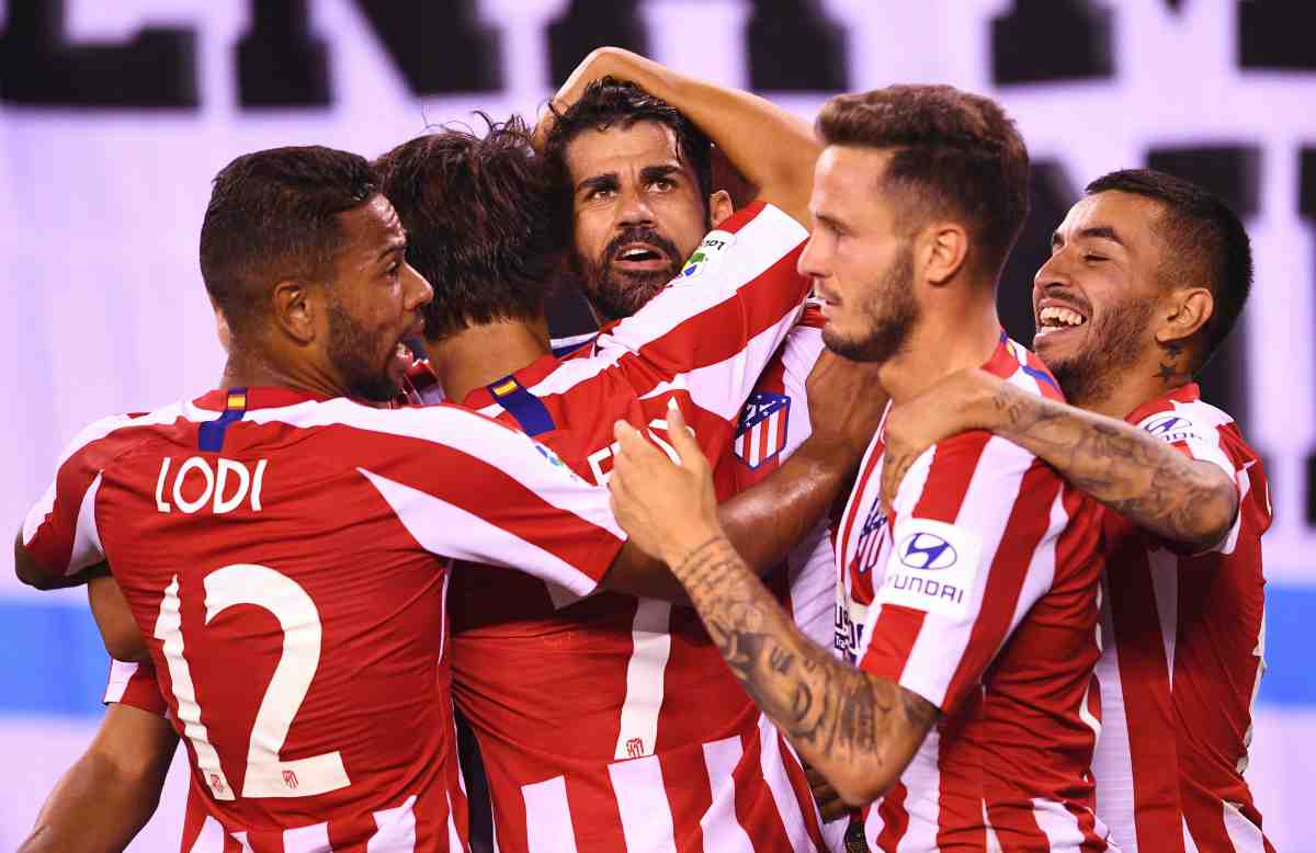 Esultanza dell'Atletico Madrid