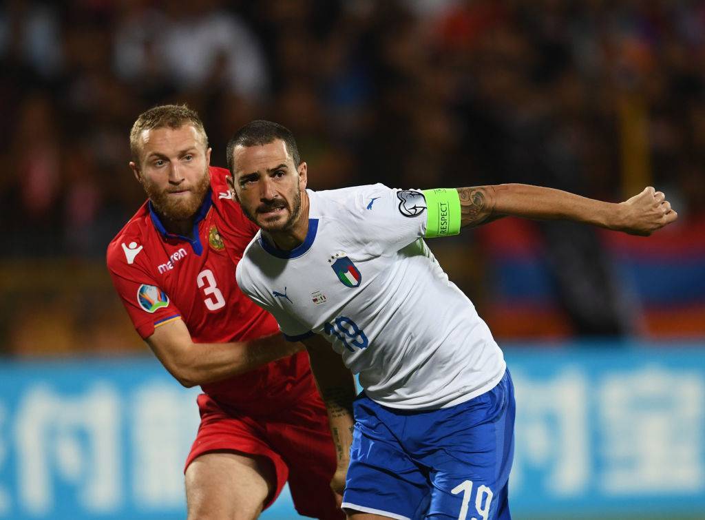 Leonardo Bonucci protagonista in negativo in Armenai-Italia