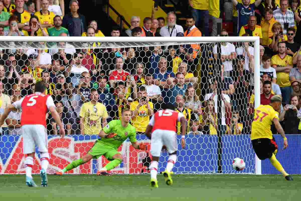 Watford-Arsenal 2-2, Pereyra completa la rimonta