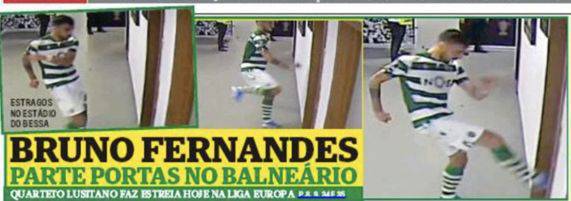 Le immagini in cui Bruno Fernandes spacca lo spogliatoio del Boavista