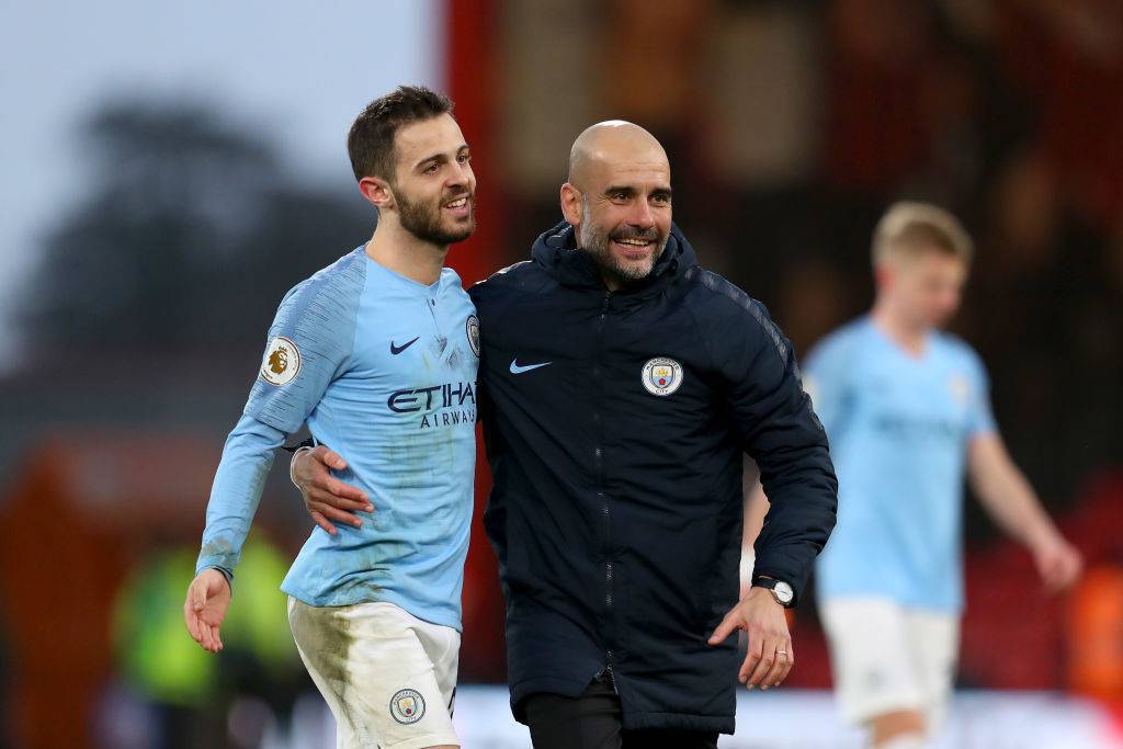 Bernardo Silva con Guardiola