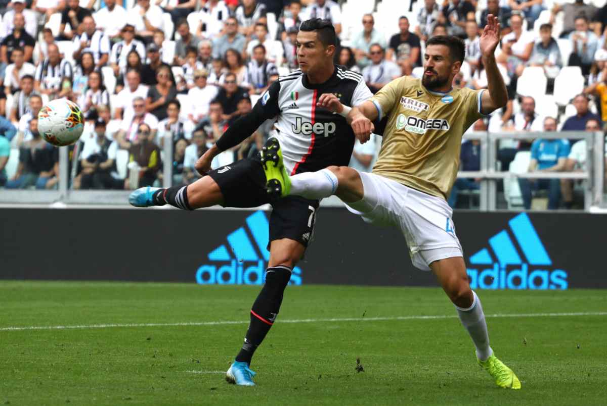 Juventus-Spal, Cristiano Ronaldo in azione