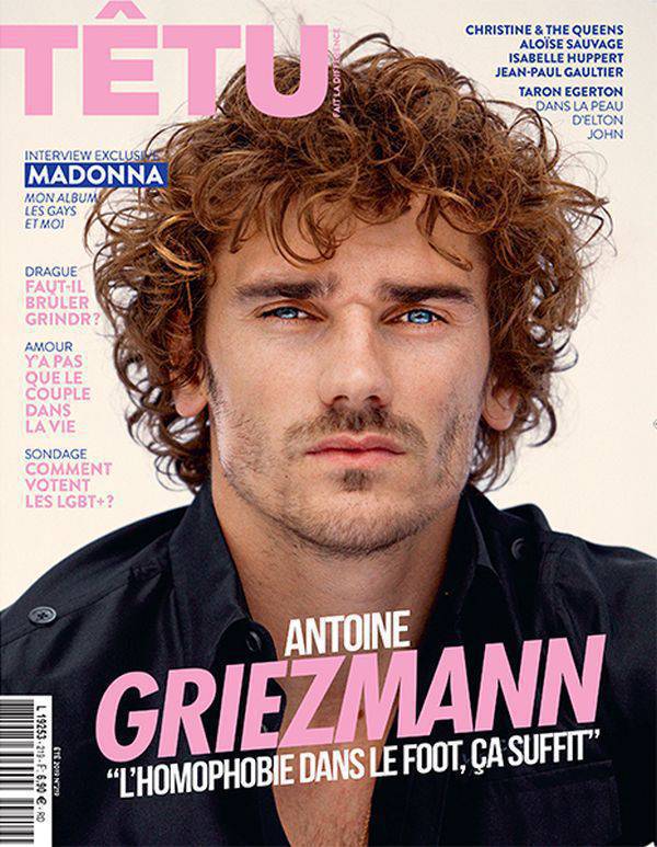 La rivista Tetu con Griezmann in copertina