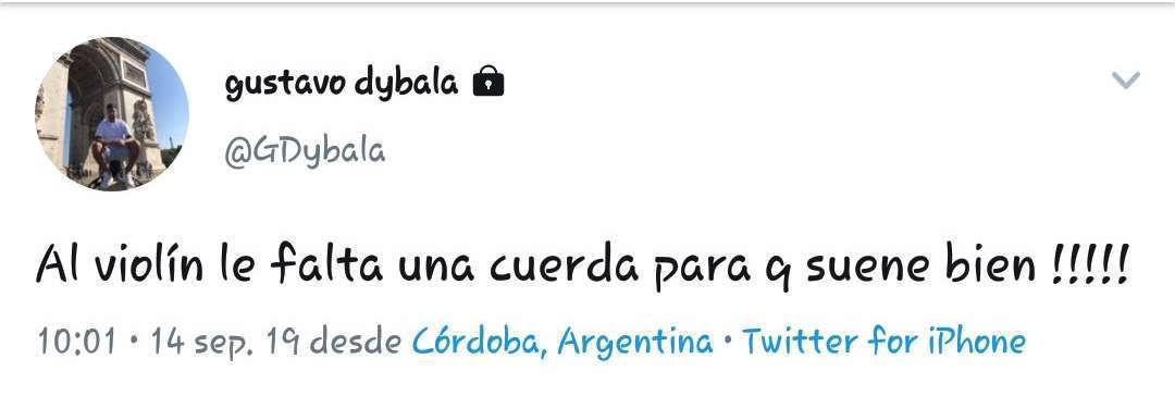 Il tweet del fratello di Dybala