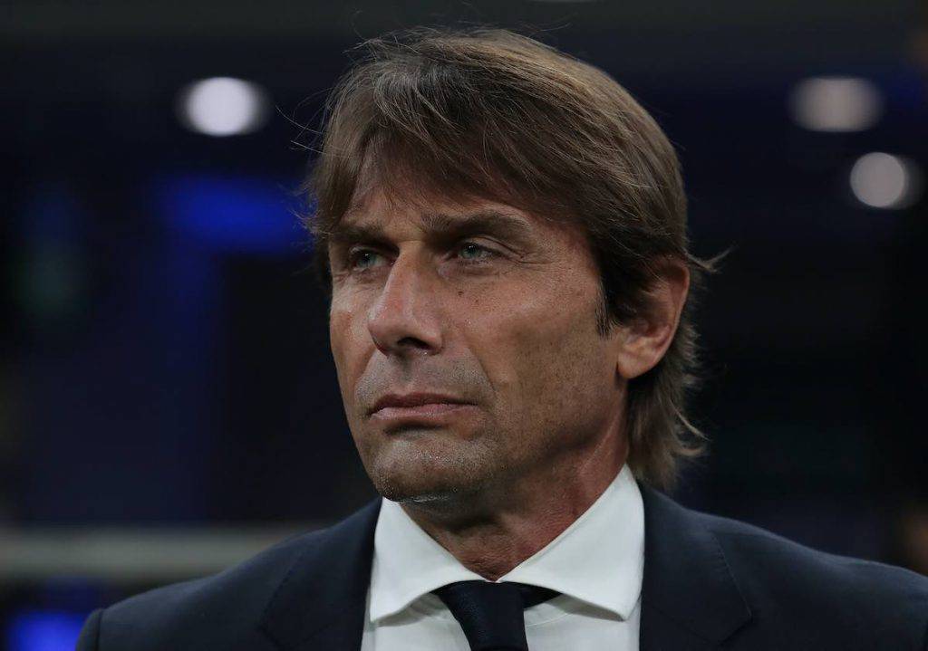 Conte nel post gara con il Borussia