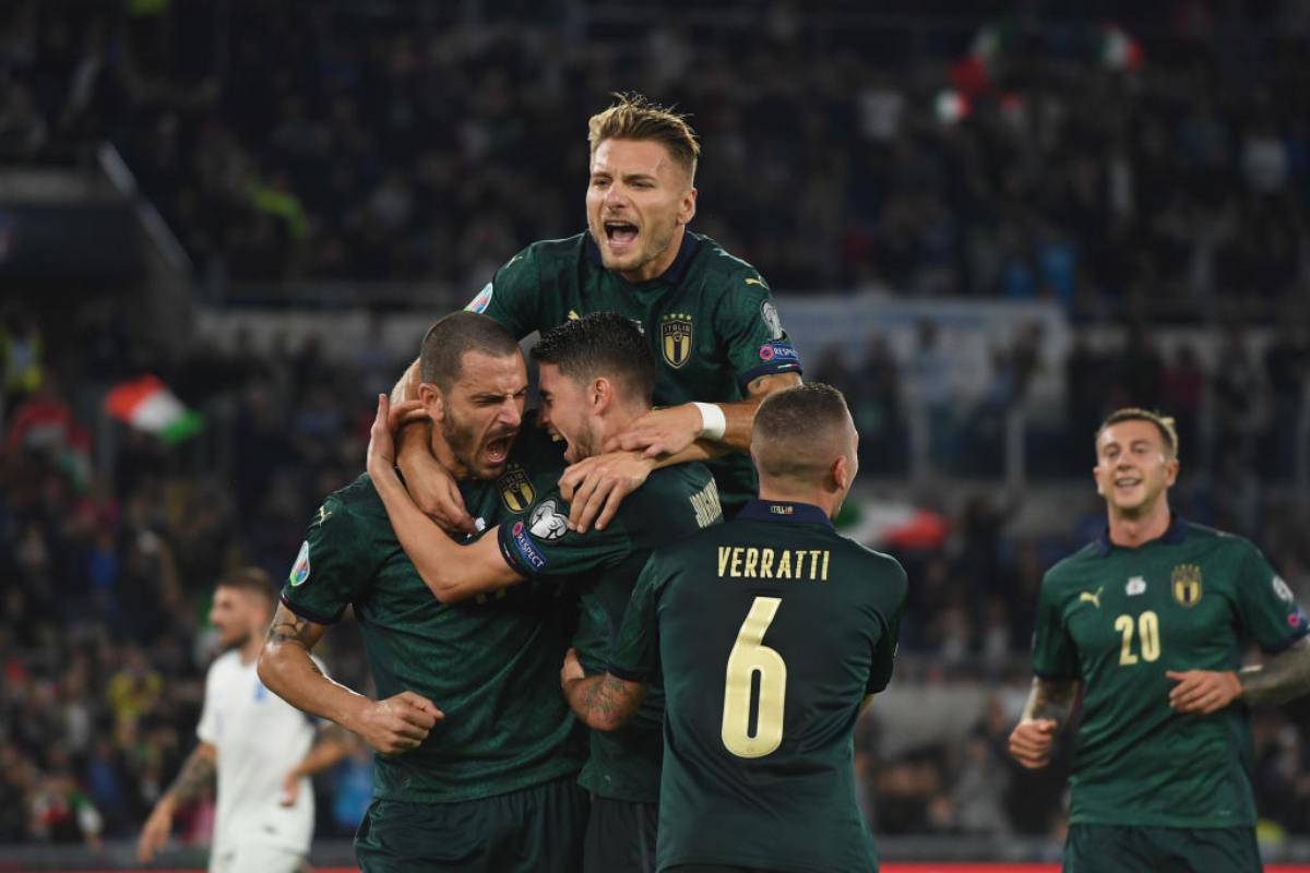 Italia-Grecia 2-0, azzurri qualificati agli Europei 2020 con i gol di Jorginho e Bernardeschi