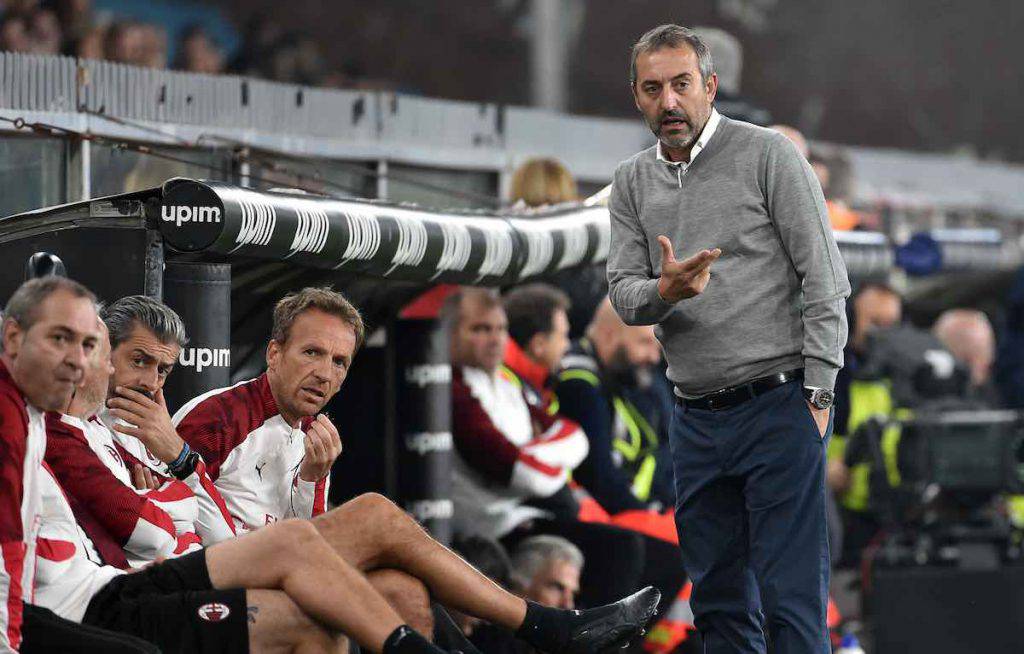 Giampaolo nel post gara di Marassi