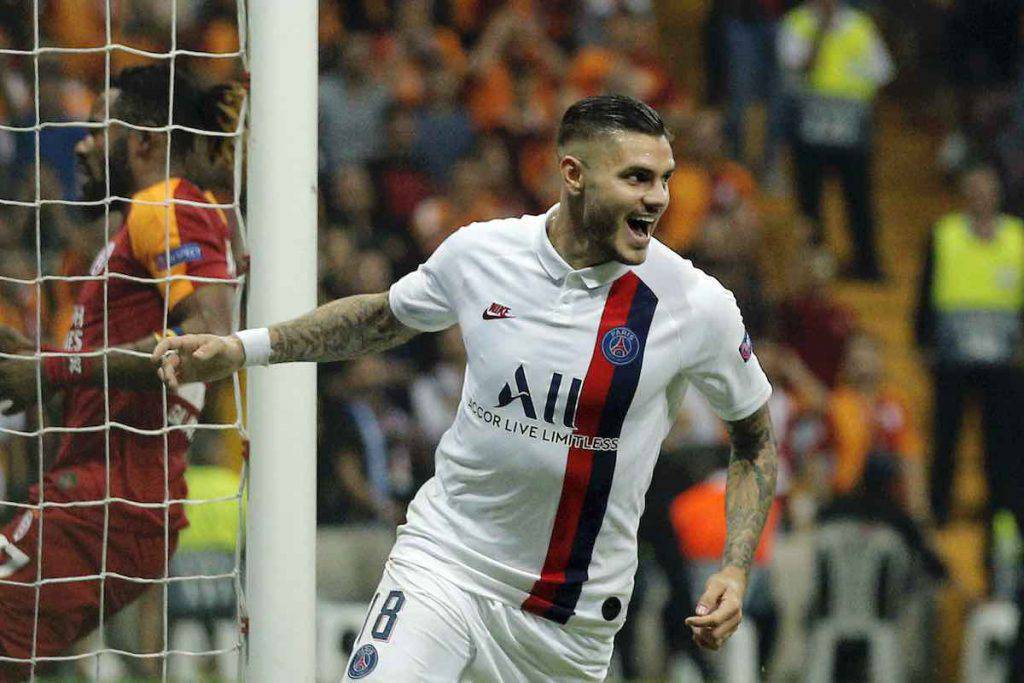 Icardi si sblocca in Champions col PSG