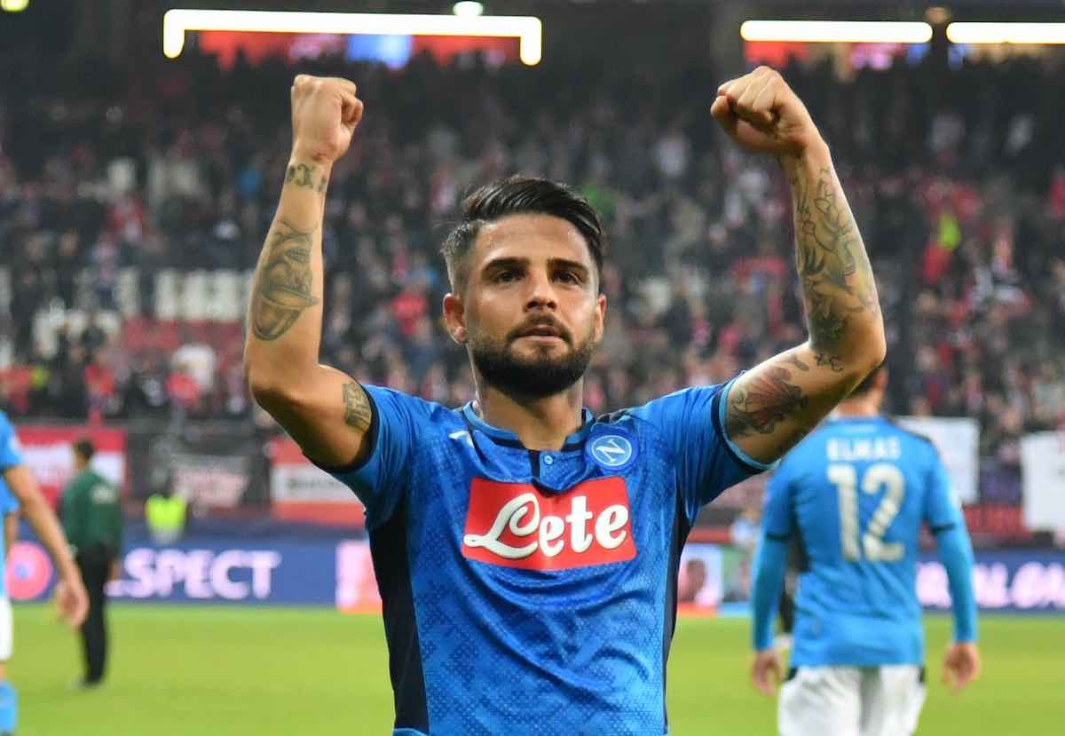 Insigne nel post gara col Salisburgo