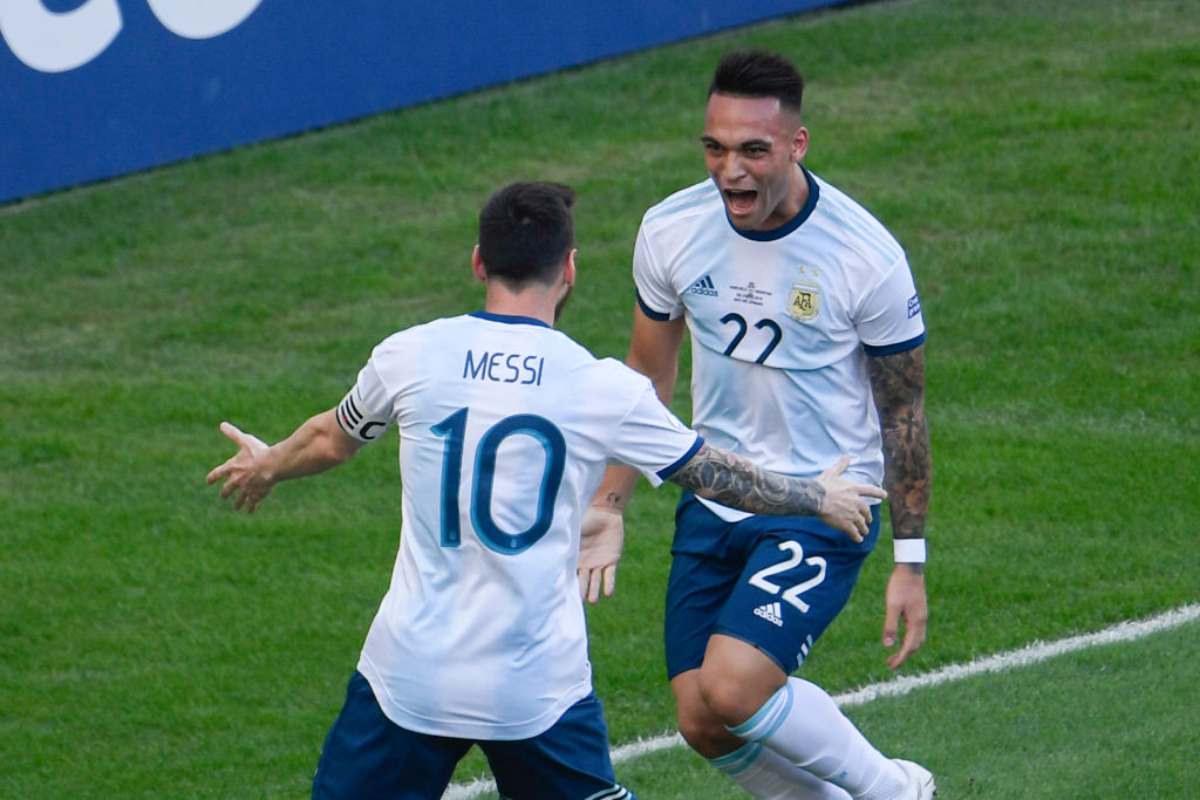 Lautaro Martinez e Messi compagni in Argentina 