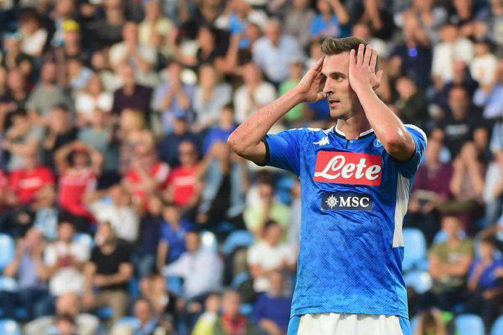 Milik carica i tifosi del Napoli su Instagram