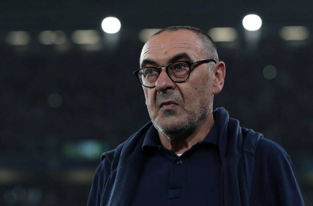 Sarri nel post partita con il Lokomotiv Mosca