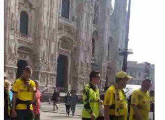 Tifosi del Borussia Dortmund a Milano