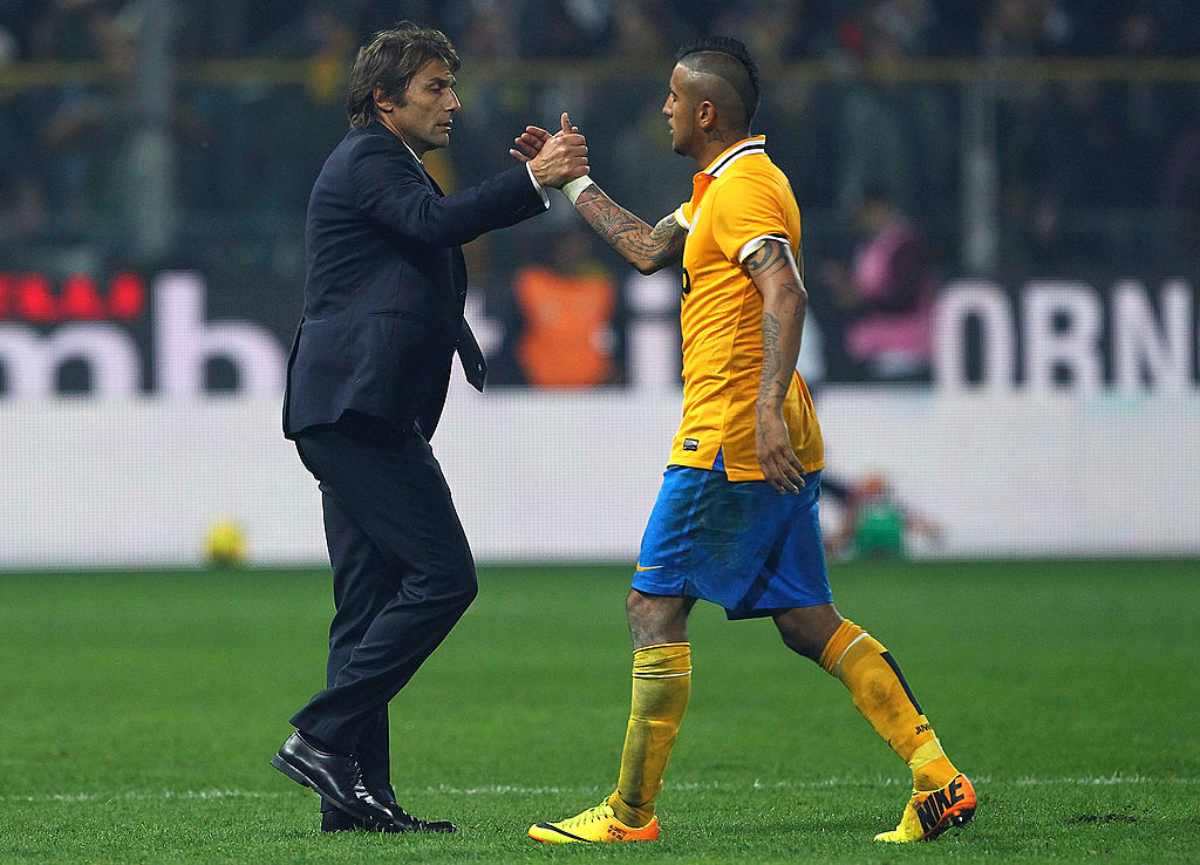 Vidal e Conte insieme alla Juventus 