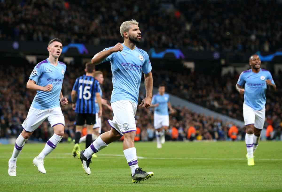 Sergio Aguero, doppietta in City-Atalanta