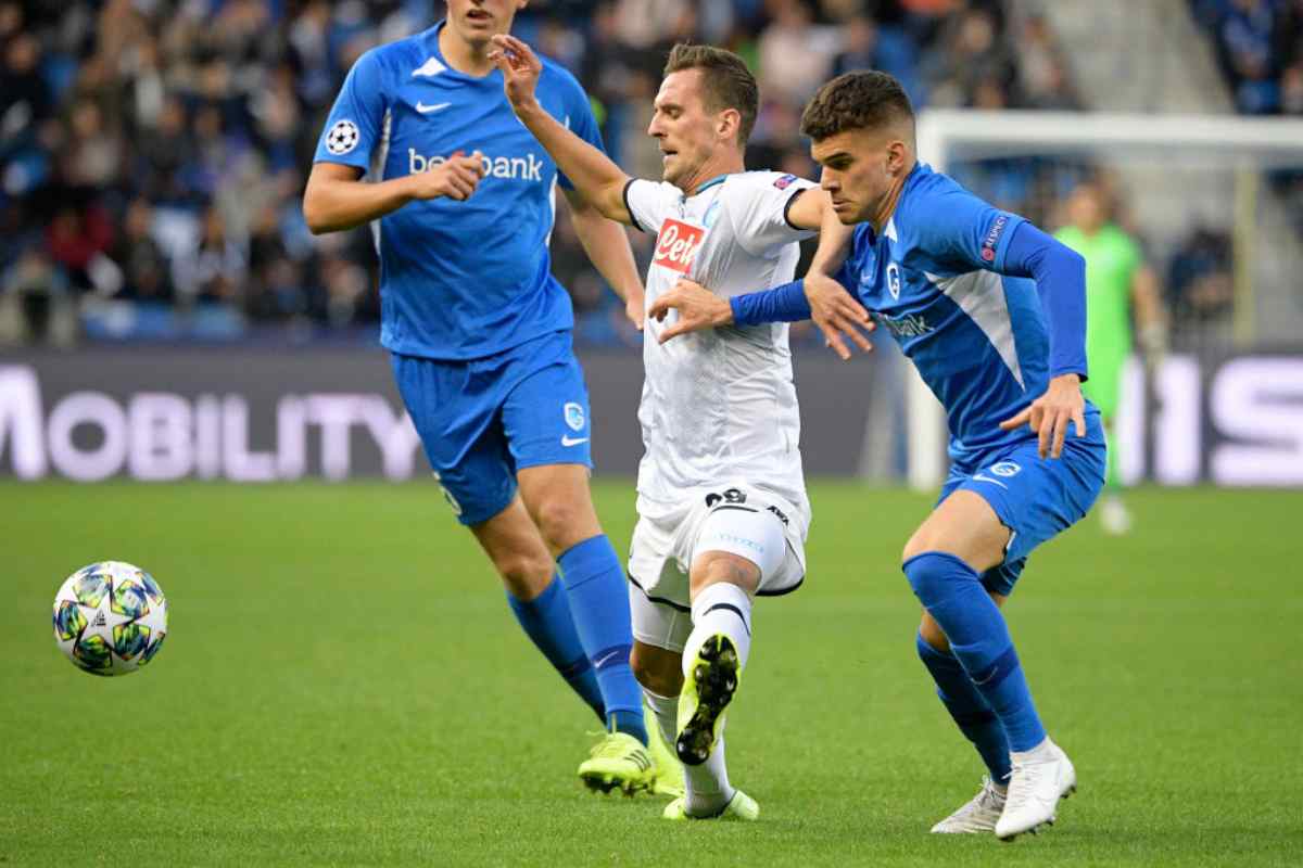 Napoli in campo con il Genk in Champions 