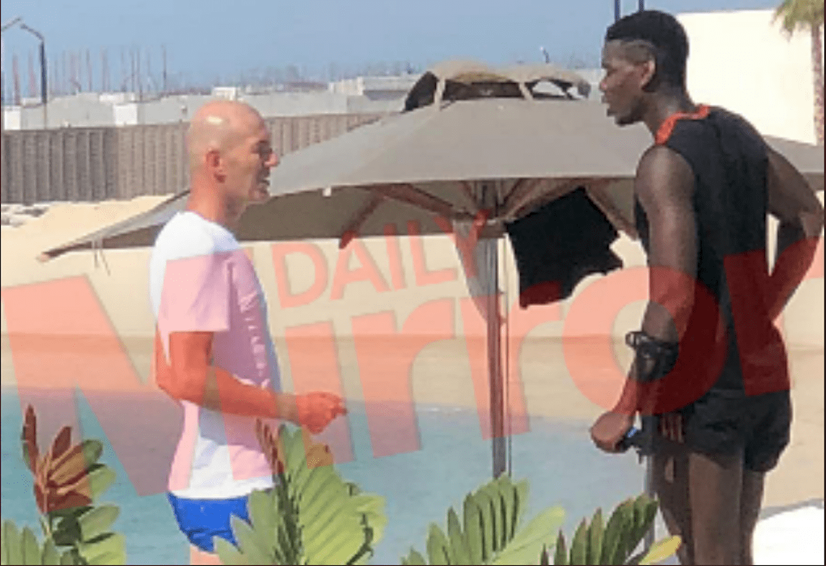 La foto del Daily Mirror di Zidane e Pogba a Dubai