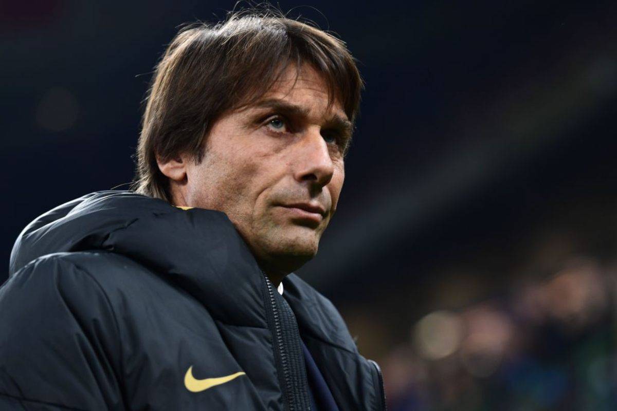 Antonio Conte in conferenza stampa per Torino-Inter