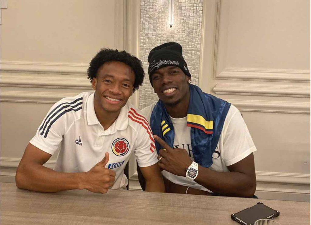 Cuadrado selfie con Pogba