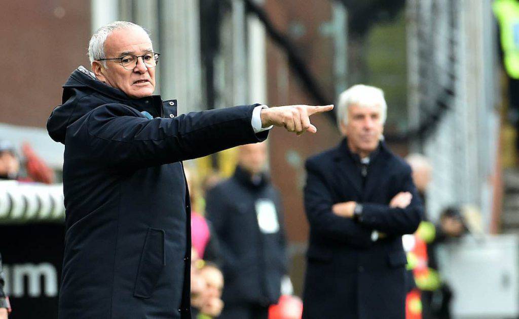 Ranieri nel post gara contro l'Atalanta 