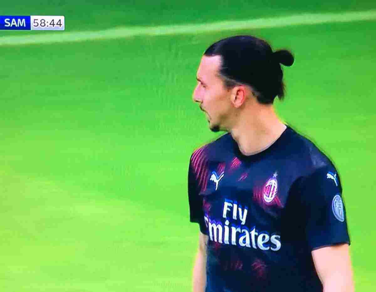 Milan-Sampdoria, al minuto 54 il ritorno in campo di Ibrahimovic