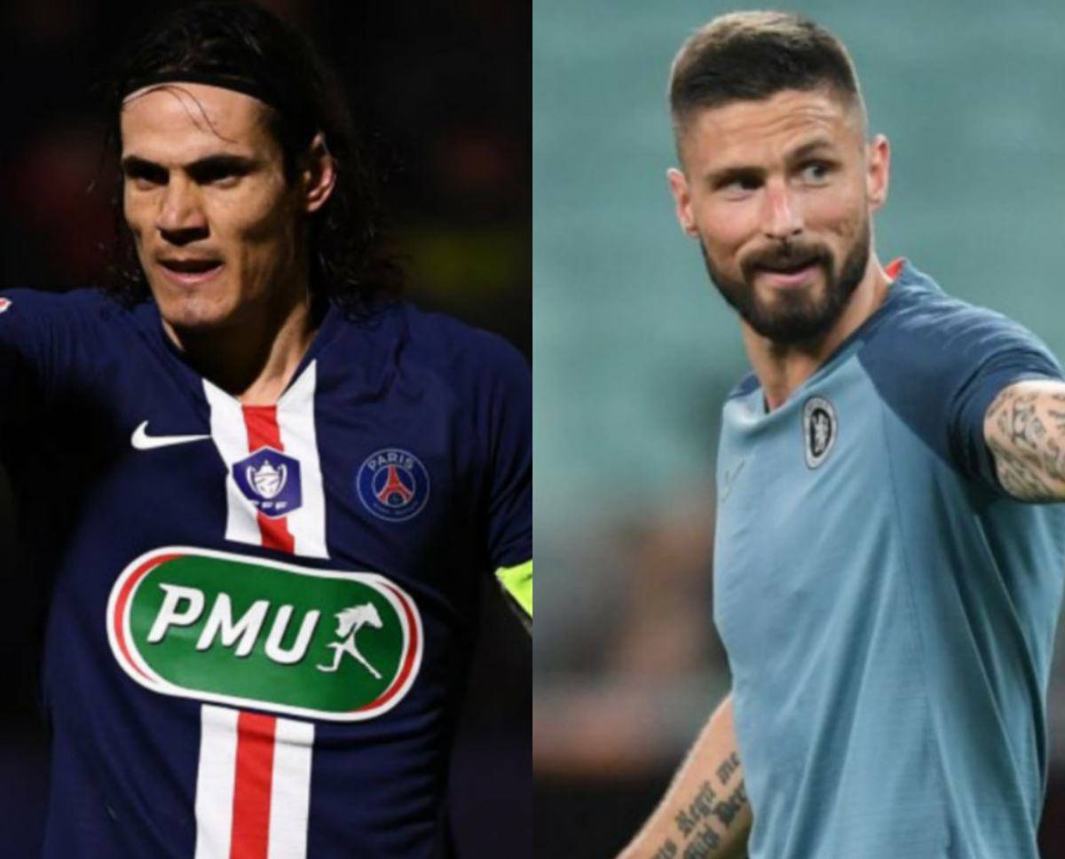 Cavani verso il Chelsea. Giroud più vicino all'Inter 