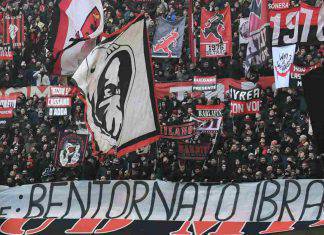 Milan-Sampdoria, lo striscione dei tifosi per Ibrahimovic: "Bentornato"