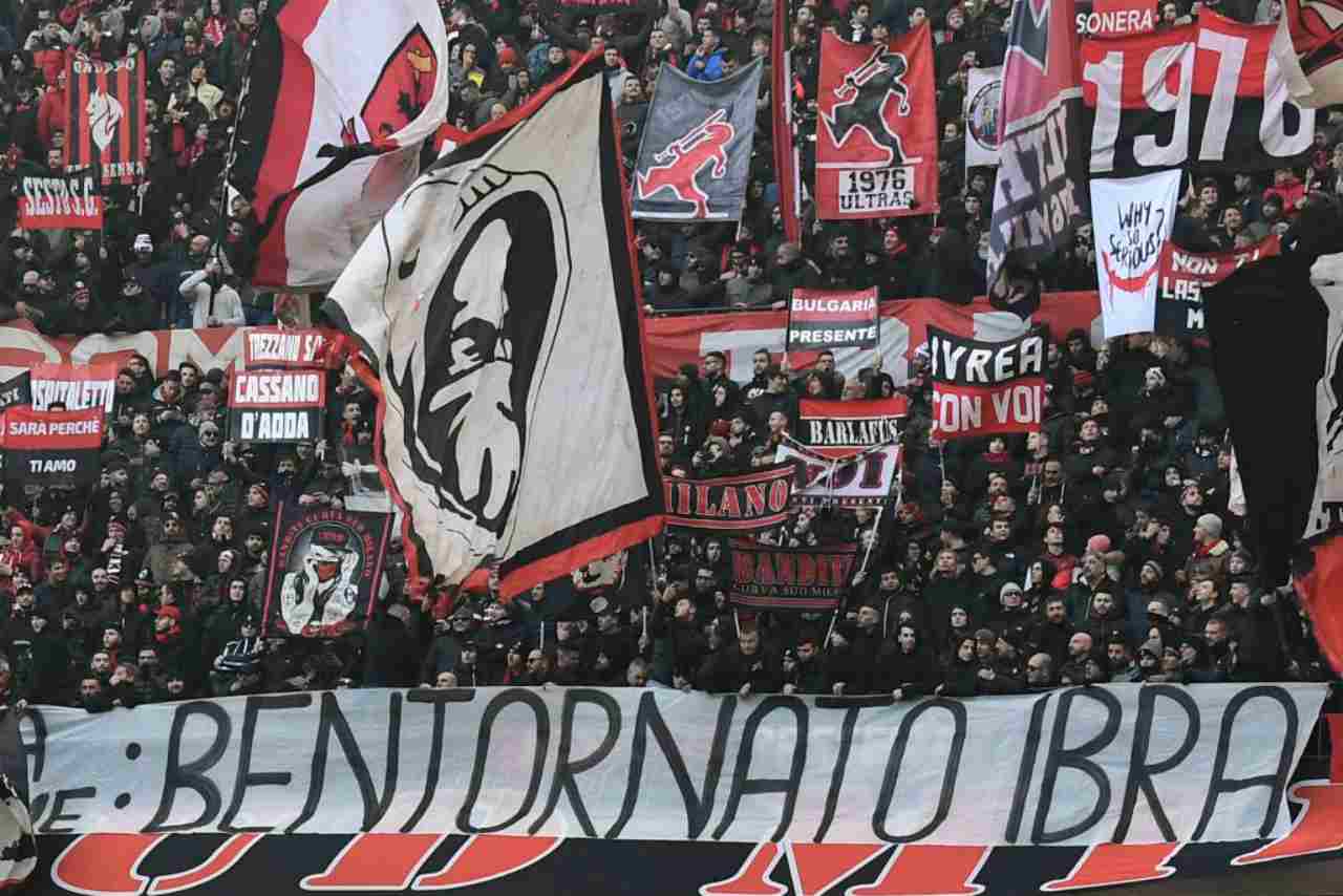 Milan-Sampdoria, lo striscione dei tifosi per Ibrahimovic: "Bentornato"