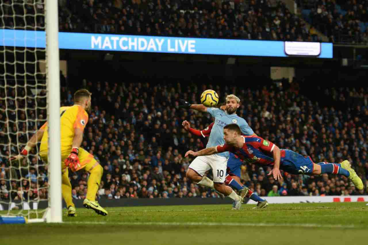 Premier League: il Manchester City frena contro il Crystal Palace, Aguero non basta