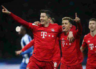 Bundesliga: il Bayern Monaco si sveglia dopo un'ora, poker all'Hertha Berlino