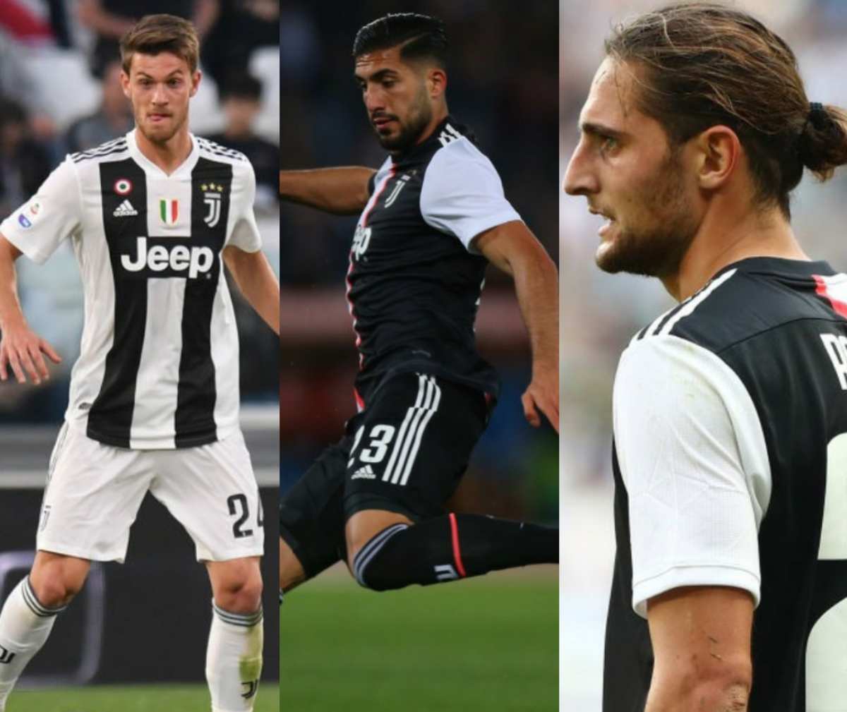 Rugani, Emre Can e Rabiot in partenza dalla Juventus 