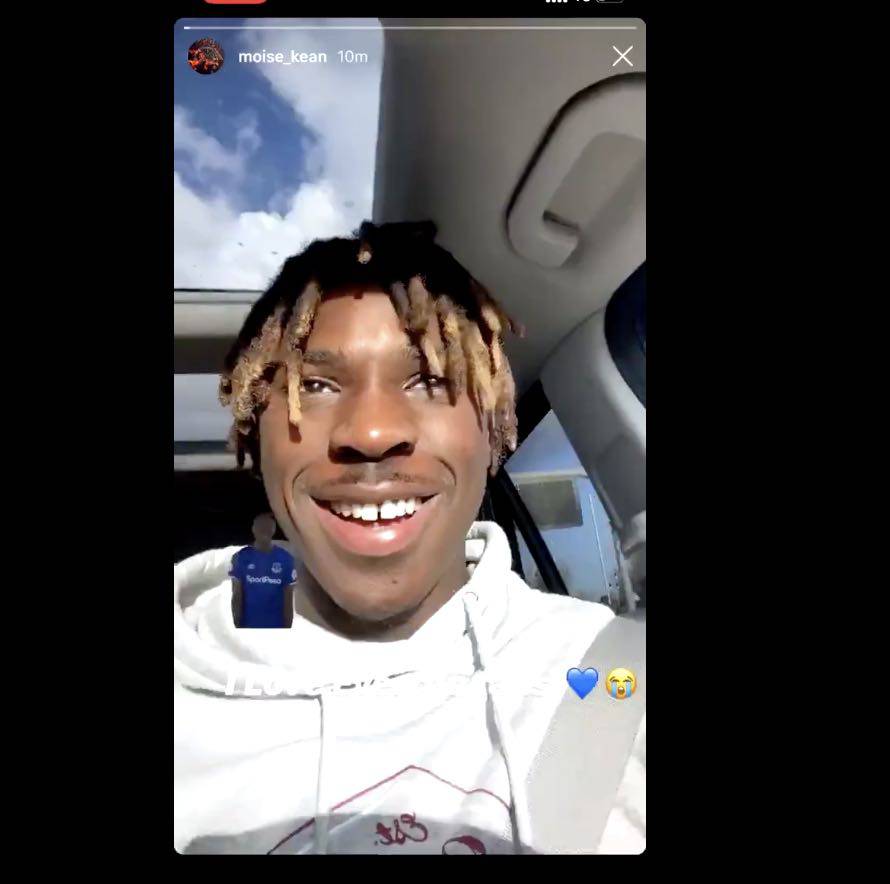 Moise Kean, video in macchina