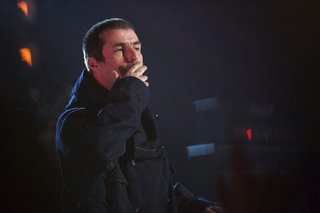 Liam Gallagher esulta per il Manchester City