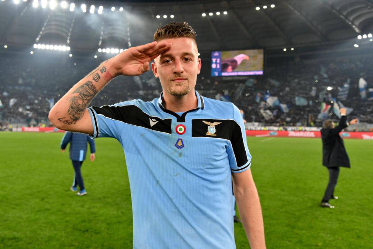 Milinkovic Savic, sombrero a Eriksen in Lazio-Inter: il video della giocata del serbo