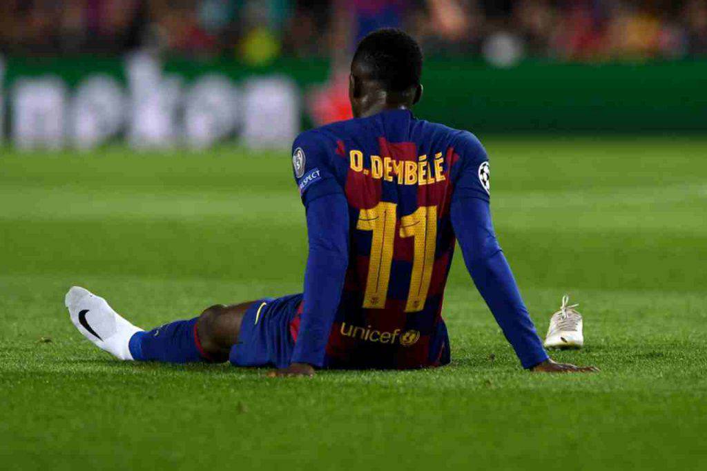 Dembelé, possibile forfait del francese contro la Juventus (Getty Images)