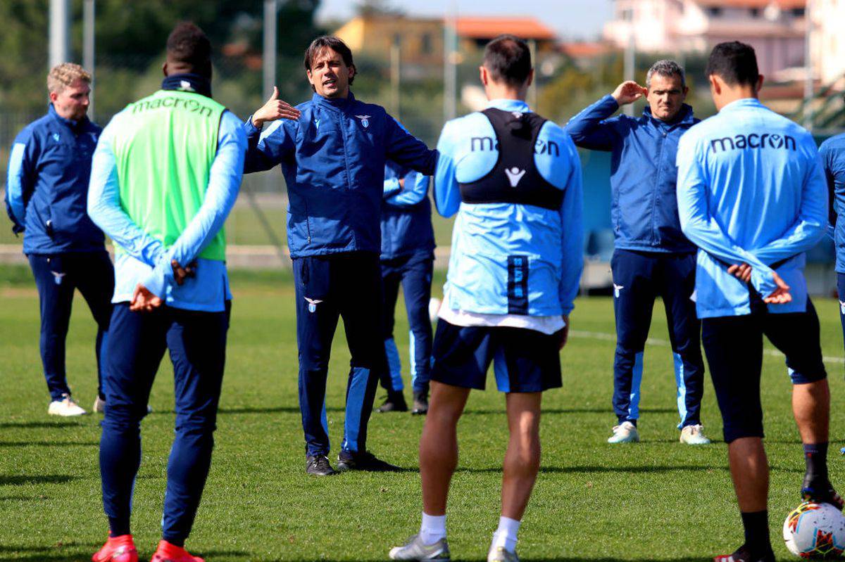 La Lazio in allenamento