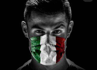 Cristiano Ronaldo con la mascherina tricolore: il messaggio per la lotta al coronavirus
