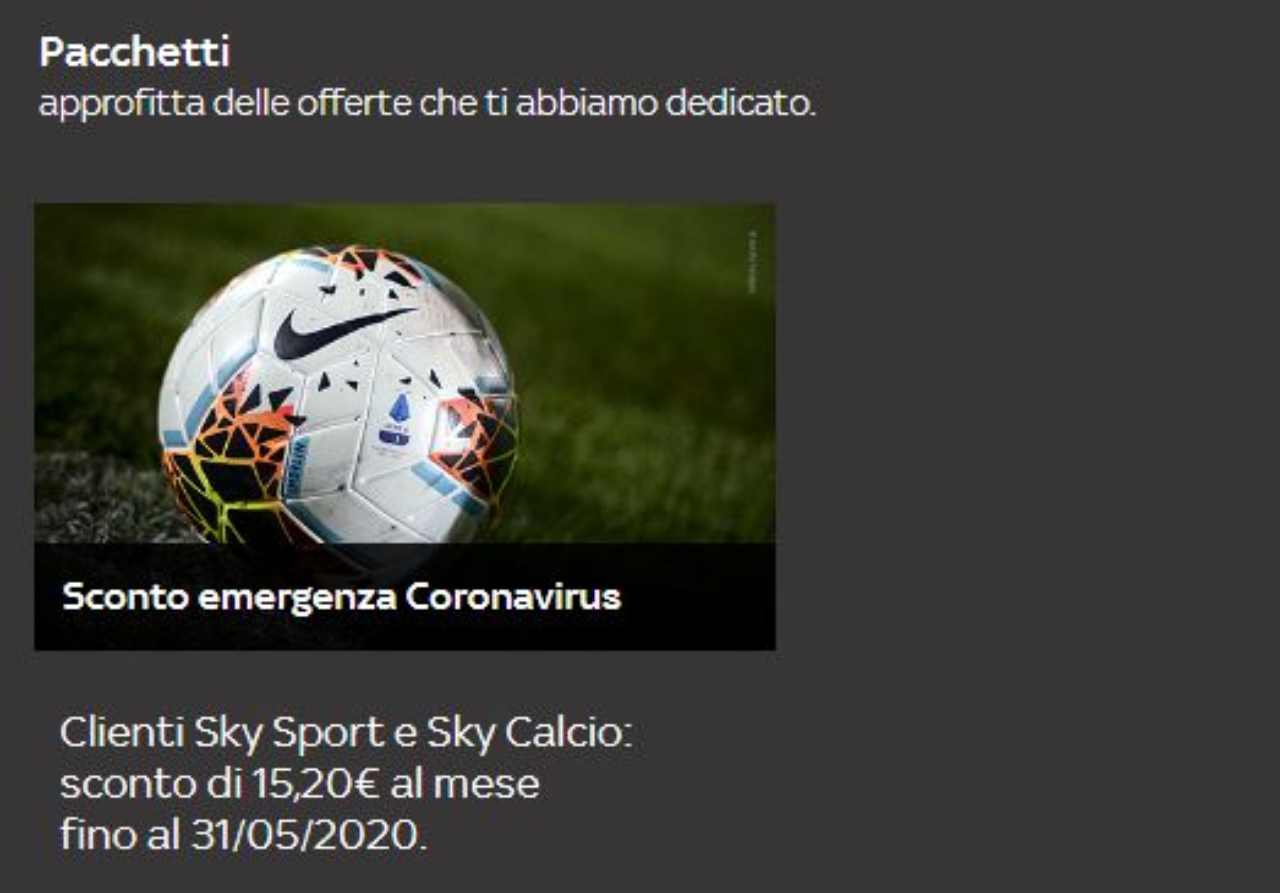 Sky, sconto per gli abbonati