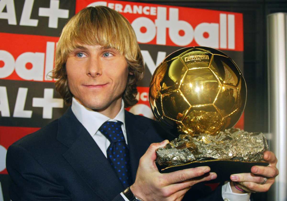 Pavel Nedved vincitore del Pallone d'Oro 2003 con la Juventus (Getty Images)