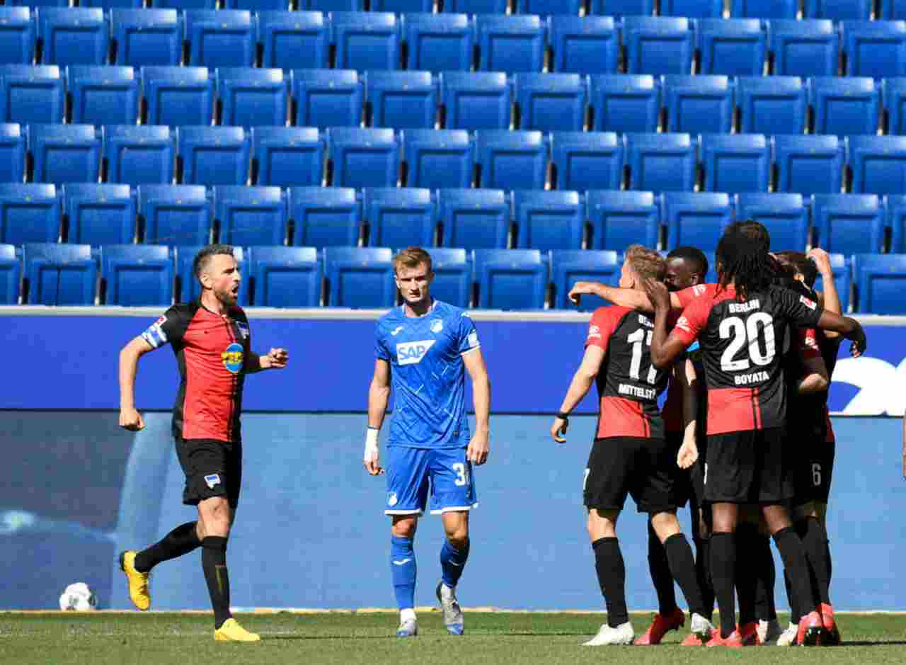 Bundesliga, l'Hertha Berlino si impone in casa dell'Hoffenheim