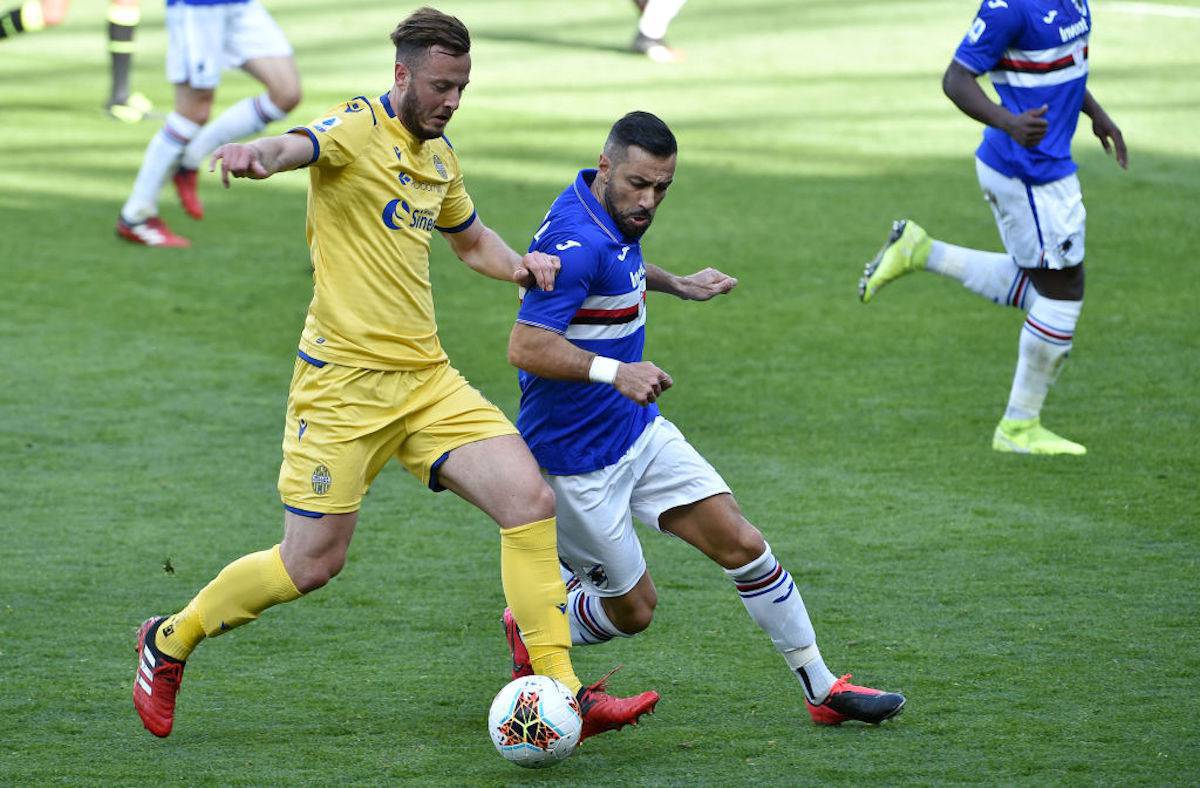 Sky in crisi: crollo degli ascolti. Nella foto Sampdoria-Verona