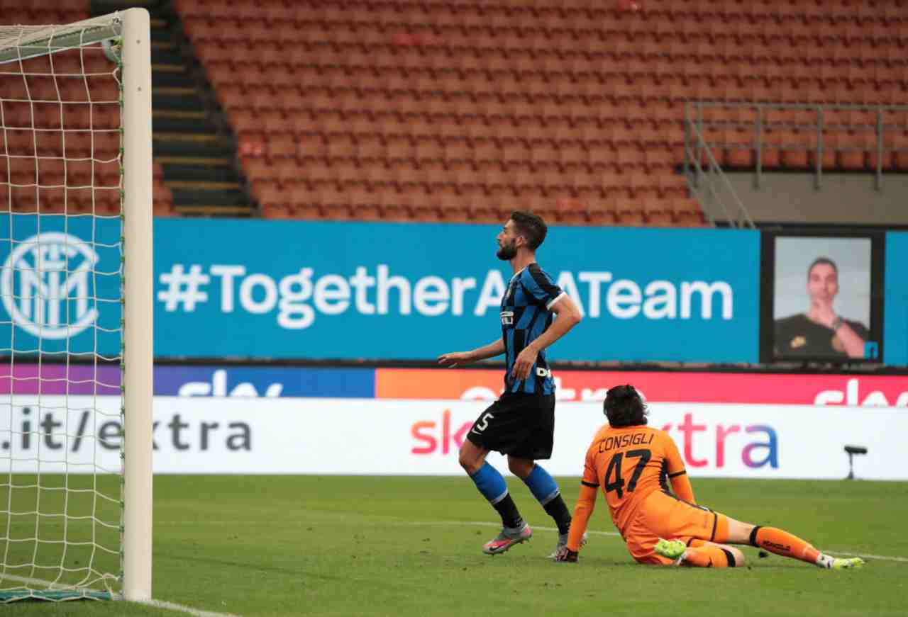Il gol sbagliato da Gagliardini (Getty Images) 