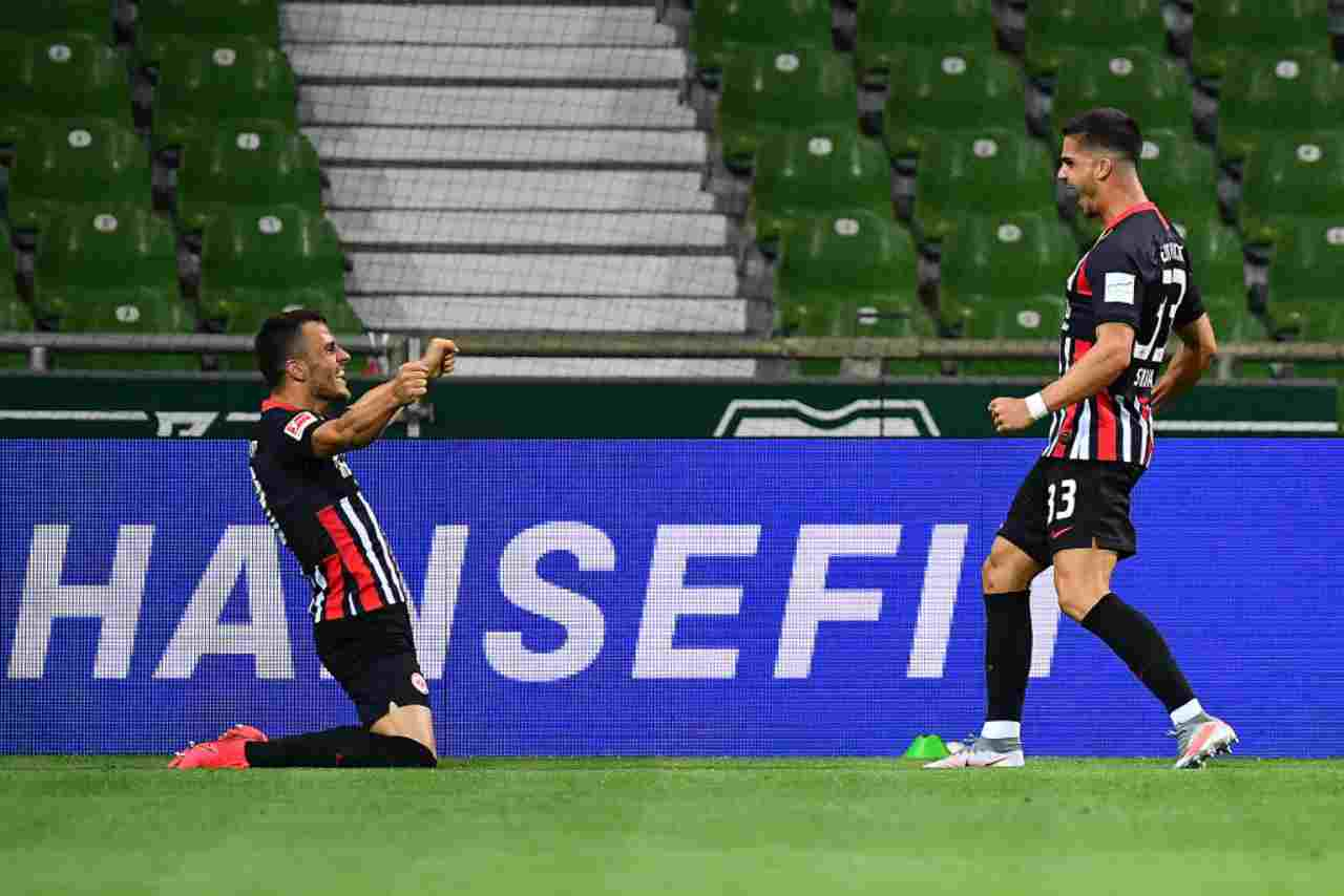 Bundesliga: Andre Silva segna ancora, l'Eintracht Francoforte vola a Brema