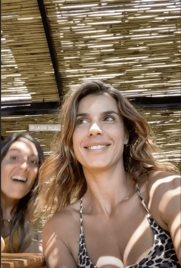 Elisabetta Canalis costume leopardato (Instagram)