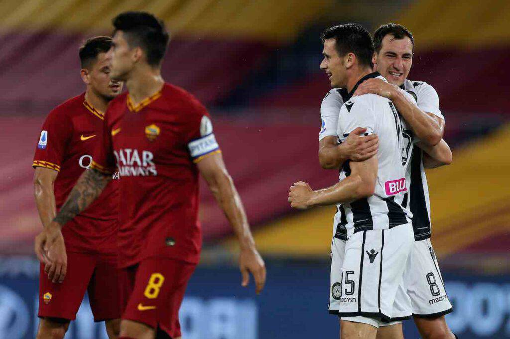 Serie A, la Roma crolla in casa contro l'Udinese (Getty Images)